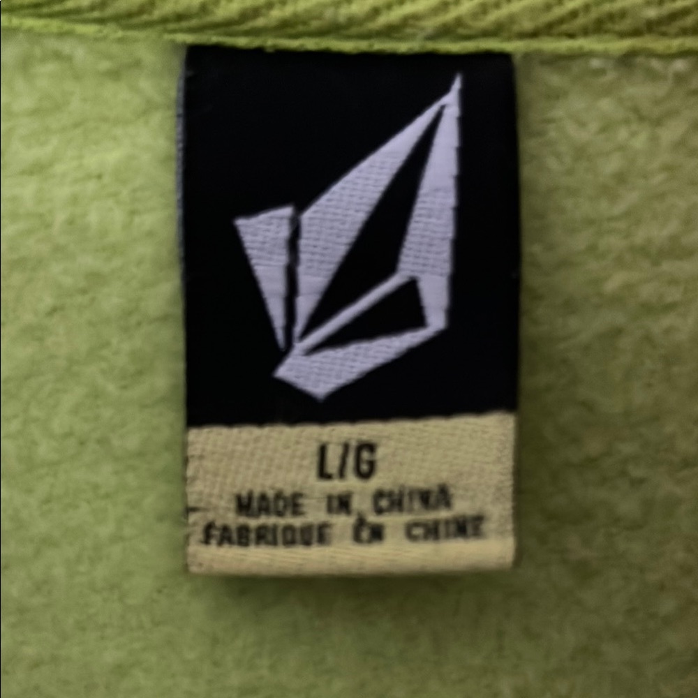 Volcom Lime Green and Red Hoodie